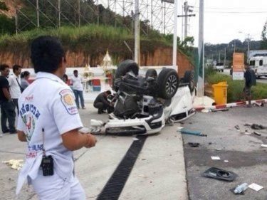 Phuket Crash at Speed Kills Passenger, Seriously Injures Driver