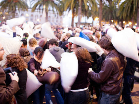 Fluffy violence on Int’l Pillow Fight Day