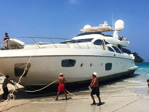 Fugitive Russian billionaire’s superyacht washed ashore in Cambodia