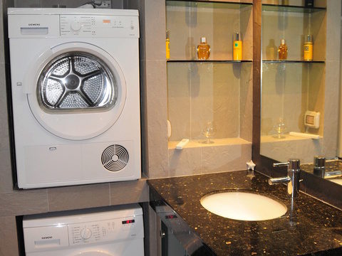Thumb master bathroom inbuilt washing machine and tumble dryer